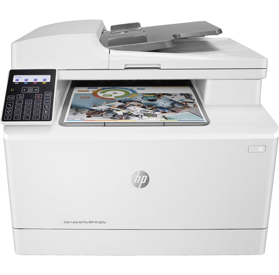 Printer - HP LaserJet Pro MFP M183fw Color Laser All in One Multifunktion - Farve - Laser - 7KW56A#B19