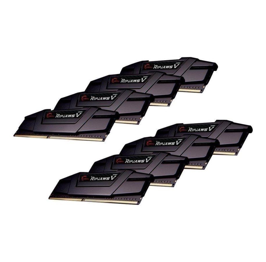 RAM - G.Skill Ripjaws V DDR4-3600 - 256GB - CL18 - Octa Channel (8 pcs) - Intel XMP - Sort - F4-3600C18Q2-256GVK