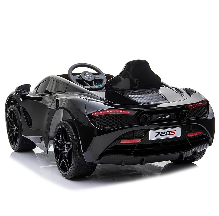 Elbil - Nordic Play Elbil McLaren 720S 12V, med EVA-hjul og lædersæde, sort - 805-759
