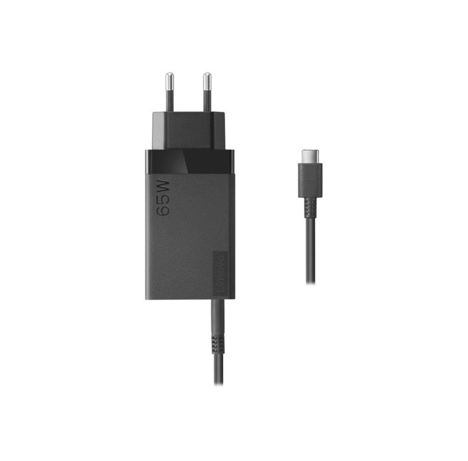 Bærbar Oplader - Lenovo 65W USB-C AC Travel Adapter (EU) - 40AW0065EU