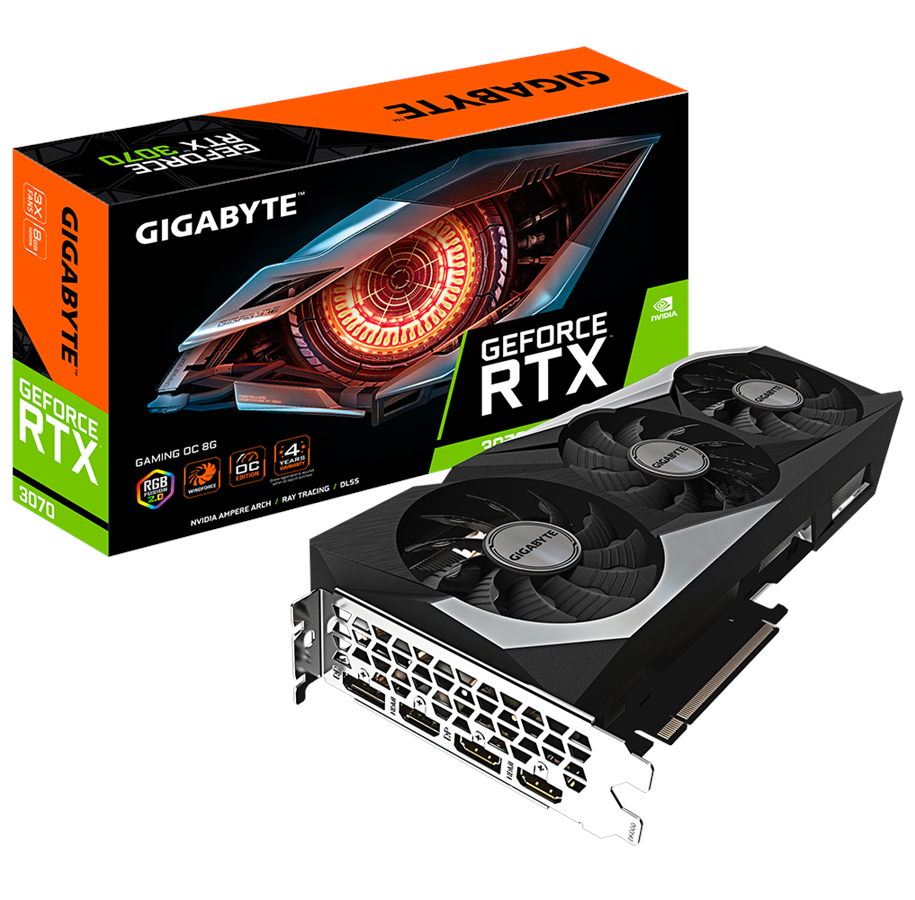 Grafikkort - GIGABYTE GeForce RTX 3070 GAMING OC - 8GB GDDR6 RAM - Grafikkort *DEMO* - GV-N3070GAMING OC-8GD