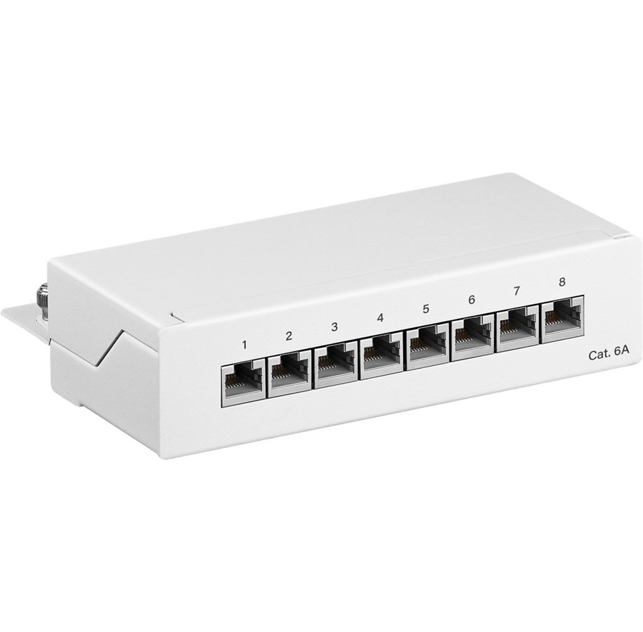 Netværkskabel - Pro CAT 6a Mini/Desktop Patch - 8 Port - Hvid - 4040849620676
