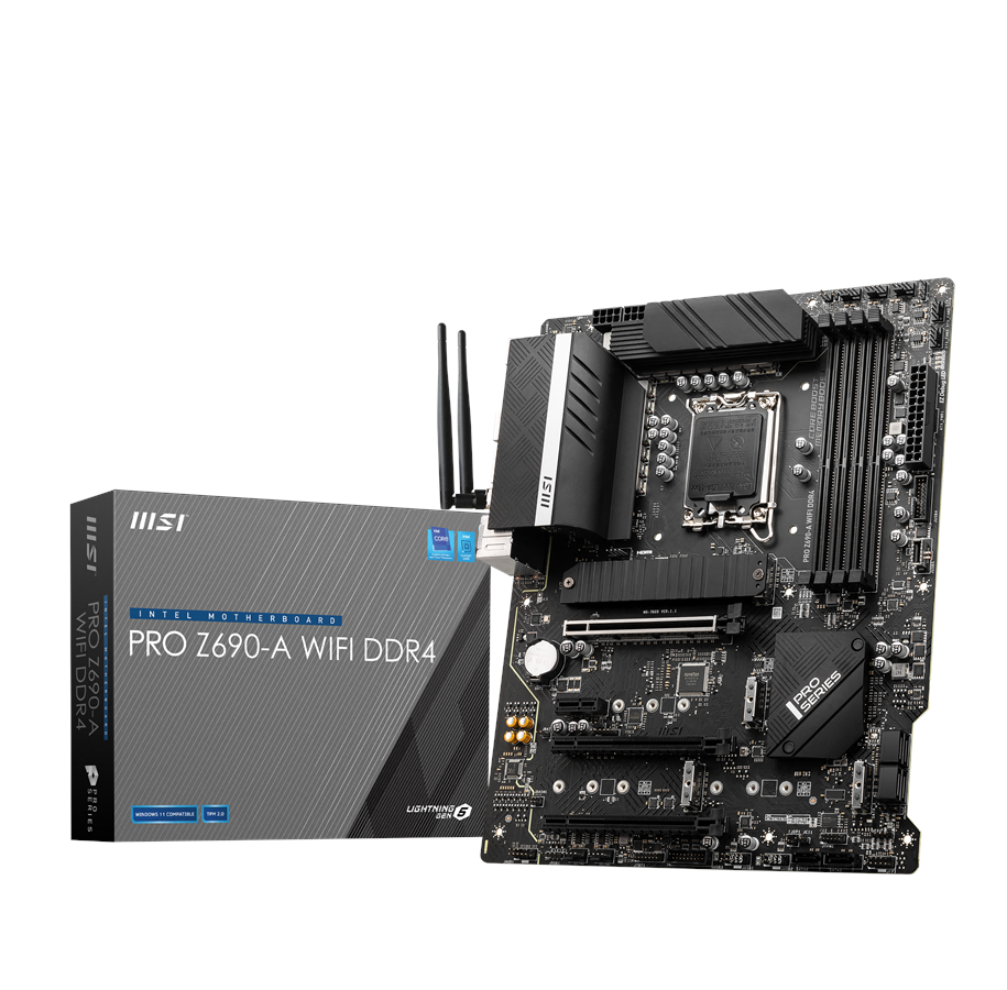 Bundkort - MSI PRO Z690-A WIFI DDR4 Bundkort - Intel Z690 - Intel LGA1700 socket - DDR4 RAM - ATX - PRO Z690-A WIFI DDR4