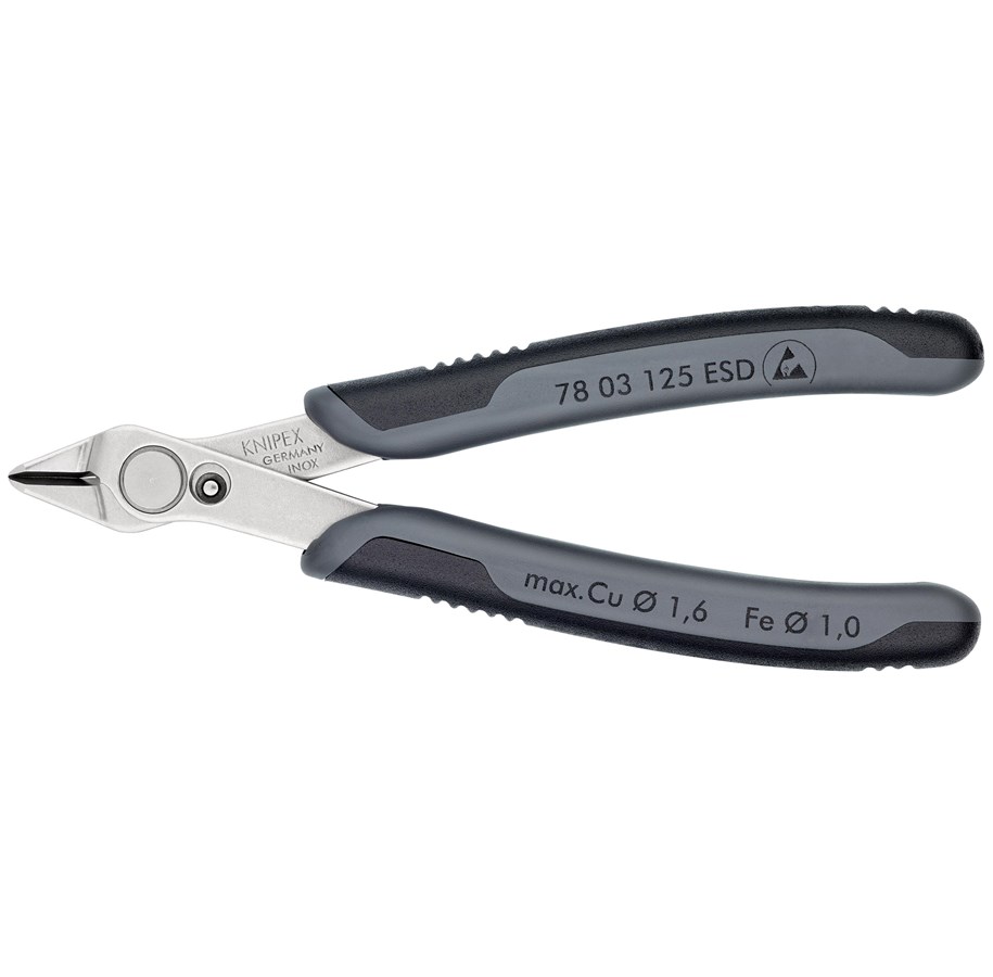 Håndværktøj  - KNIPEX Electronic Super Knips® ESD - 78 03 125 ESDSB
