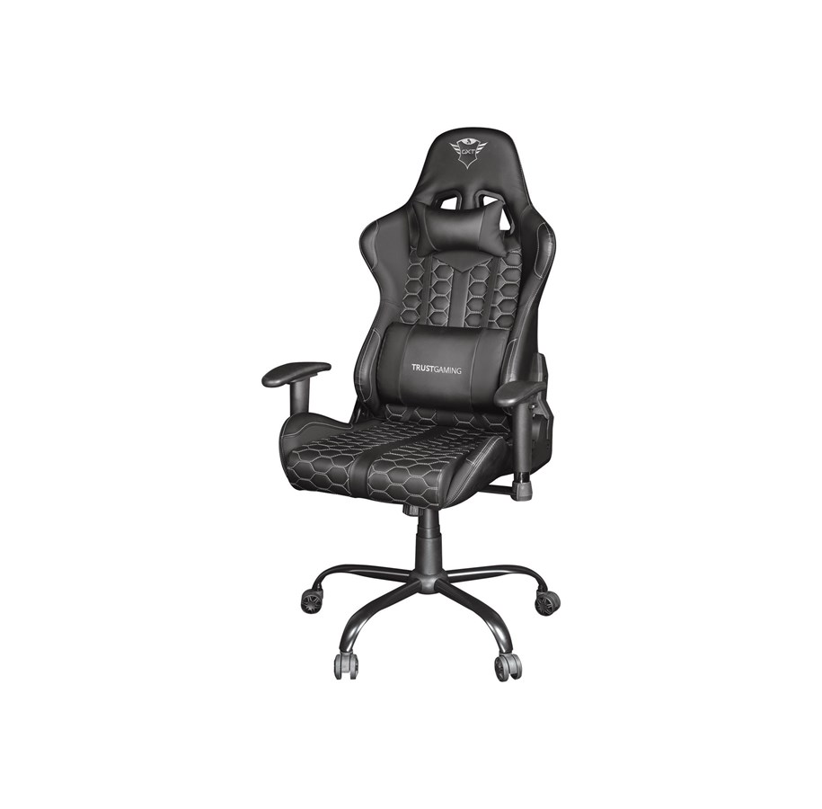 Gamer Stol - Trust Gaming GXT 708 Resto Kontor Stol - Sort - PU Læder - Op til 150 kg - 24436