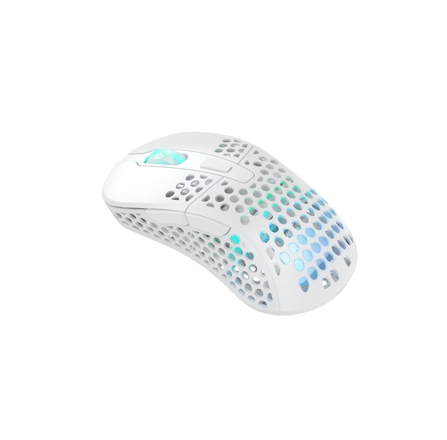 Mus - Xtrfy M4 Wireless RGB Gaming Mouse - White - Gaming Mus - Optisk - 6 knapper - Hvid med RGB-LED lys - M4W-RGB-WHITE