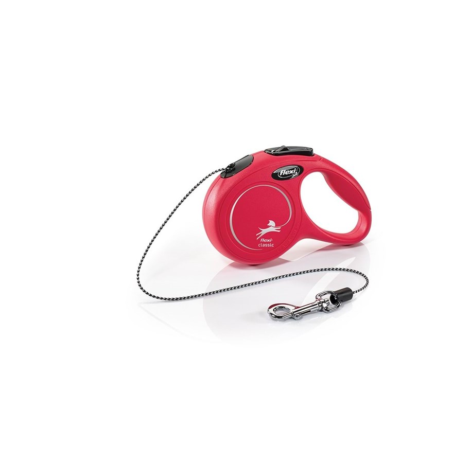 Hunde - Flexi New CLASSIC XS Cord Leash 3m 8kg Red - H7840R