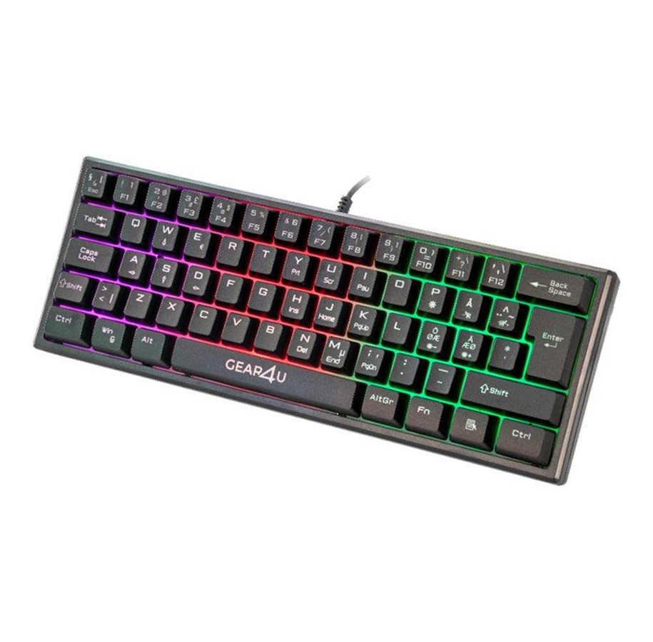 Tastatur - Gear4U - keyboard - Nordic - black - Gaming Tastatur - Nordisk - Sort - G4U-201001