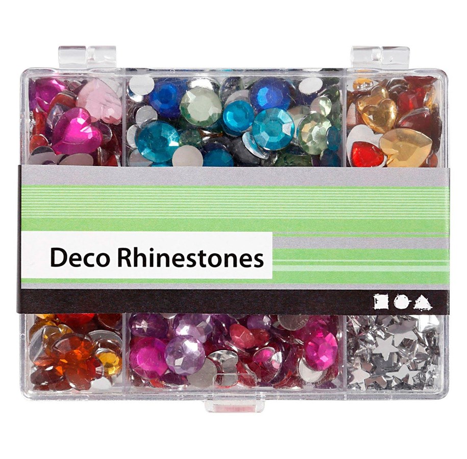 Kreativitet & Hobbyartikler - Creativ Company Rhinestones in Storage Box 300st. - 52315