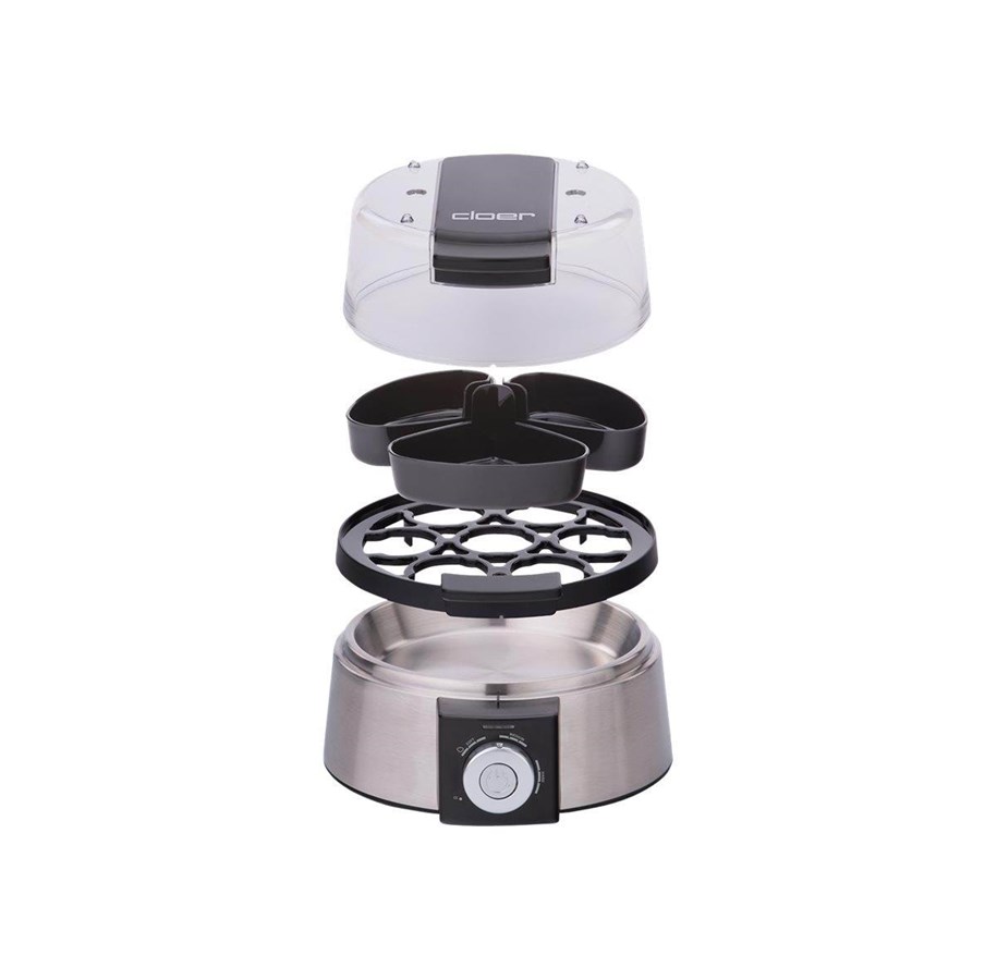 Æggekoger - Cloer Æggekoger 6070 - egg boiler - stainless steel/black - 6070