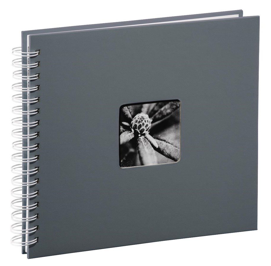 Fotoalbum & -arkivering - Hama "Fine Art" Spiral Album 28 x 24 cm 50 White Pages grey - 2112