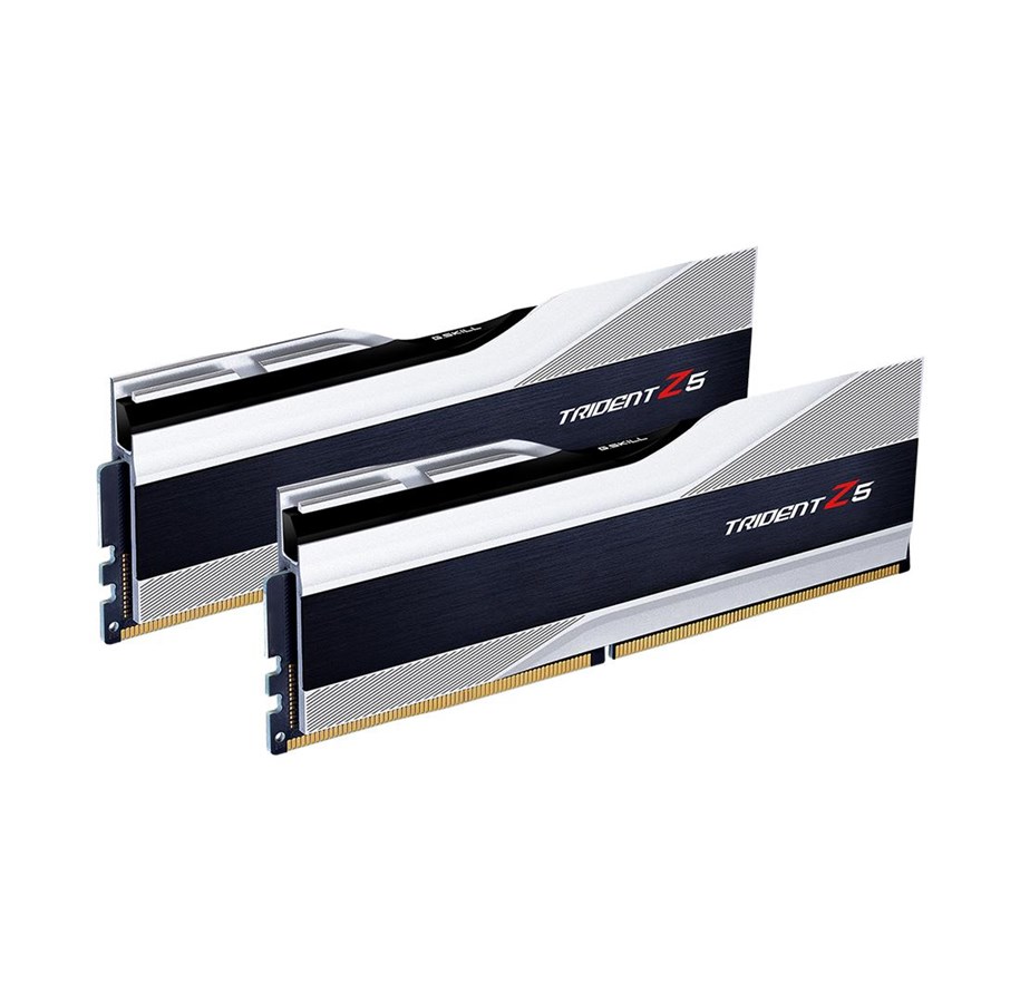 RAM - G.Skill Trident Z5 DDR5-6400 - 32GB - CL32 - Dual Channel (2 pcs) - Intel XMP - Sølv - F5-6400J3239G16GX2-TZ5S