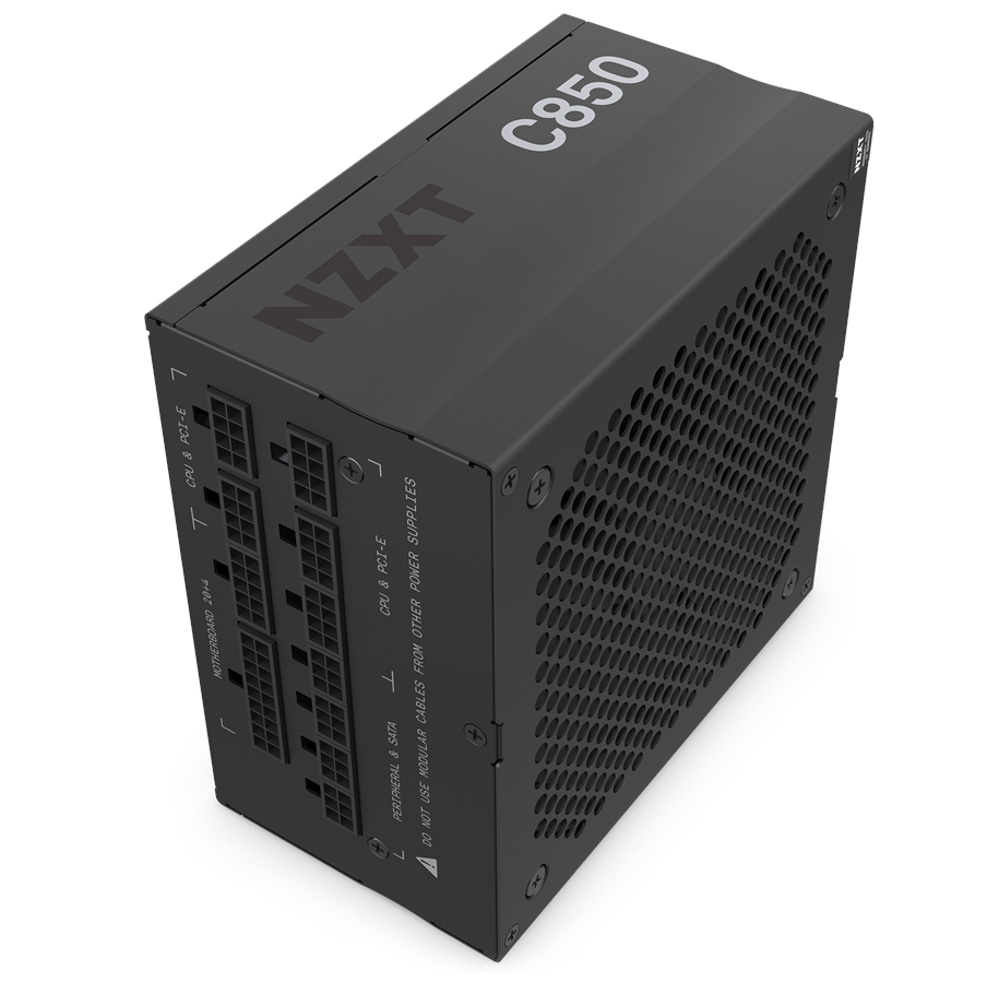Strømforsyning - NZXT C-Series Gold C850 Strømforsyning - 850 Watt - 135 mm - ATX 2.52 - 80 Plus Gold certified - PA-8G1BB-EU