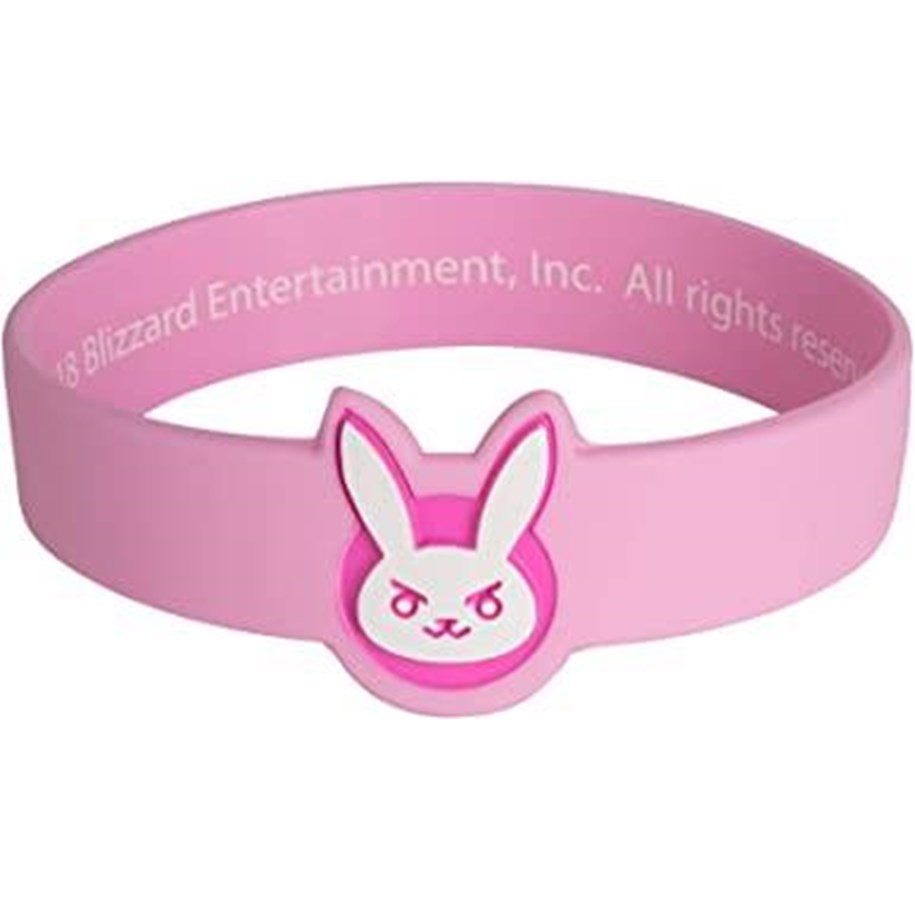 Merchandise - Jinx - Overwatch - D.Va Rubber Band Bracelet (Pink) - Armbånd - 0889343089763