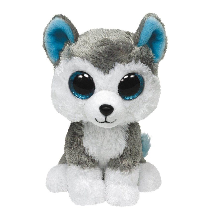 Dukke, bamse og udstyr - Ty Beanie Boos - Slush Grey & White Husky 15cm - 0584094