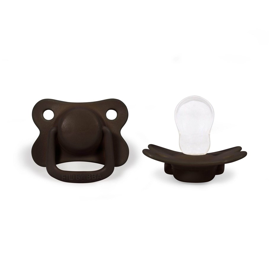 Baby Udstyr - Filibabba Pacifiers 2-pack - Chocolate +6 months - FI-PH026