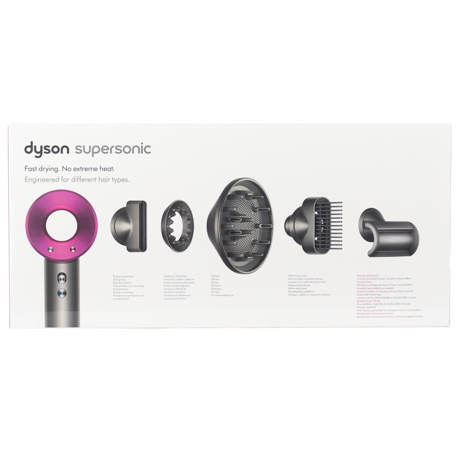 Hårtørrer - Dyson Hårtørrer Supersonic HD07 - Iron/Fuchsia - 386732-01