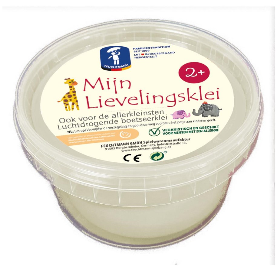Konstruktionslegetøj - Feuchtmann My Favorite Clay - white 500gr. - 628.1518-1