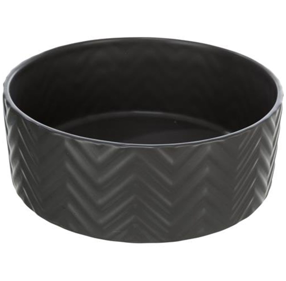 Hunde - Trixie Ceramic Bowl dog 1.6 l/ø 20 cm black - TX25022