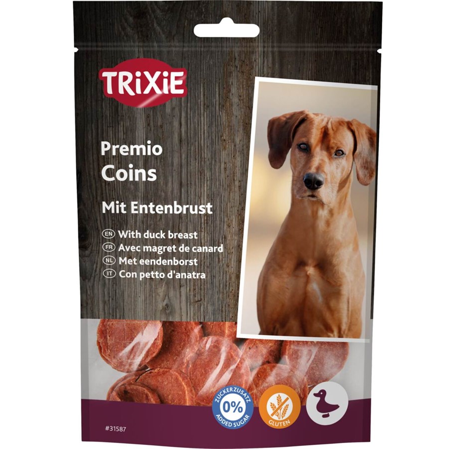 Hunde - Trixie Hundegodbidder PREMIO Andemønter 80g - 31587