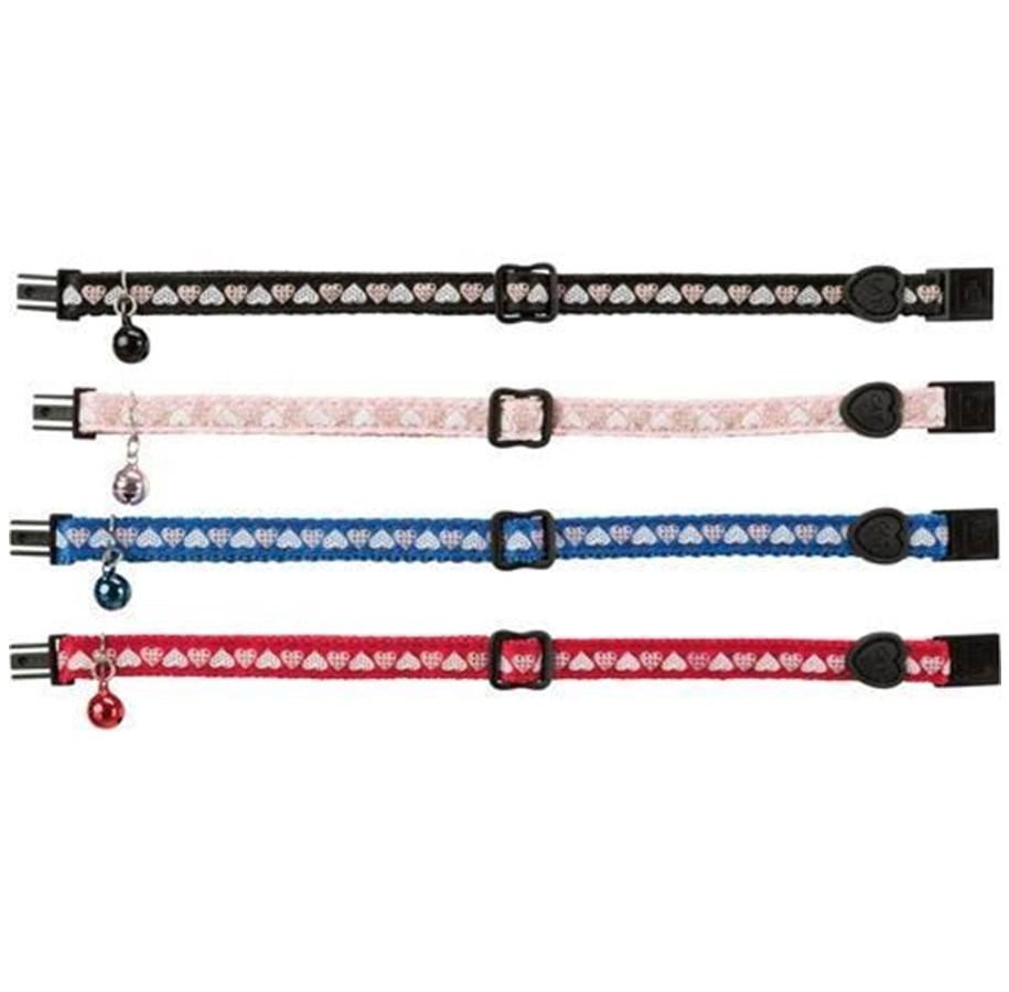 Katte - Trixie Cat collar hearts assorted colours - TX41905