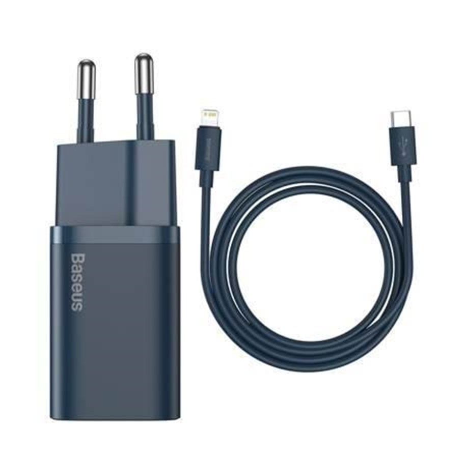 USB kabel - Baseus Super Si Quick Charger 1C 20W with USB-C cable for Lightning 1m (blue) - TZCCSUP-B03