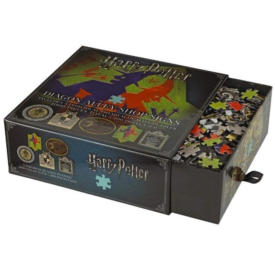 Puslespil - Harry Potter - Diagon Alley Shop Signs Puzzle 5x200pcs - 849421004507