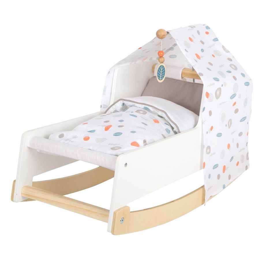 Dukke, bamse og udstyr - Small Foot - Wooden Swing Doll Bed Little Button - 11813