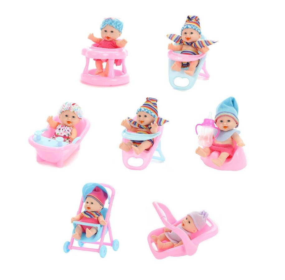 Dukker og dukketilbehør - Beau Baby  Mini Baby Doll Sitting 12cm - 02096Z
