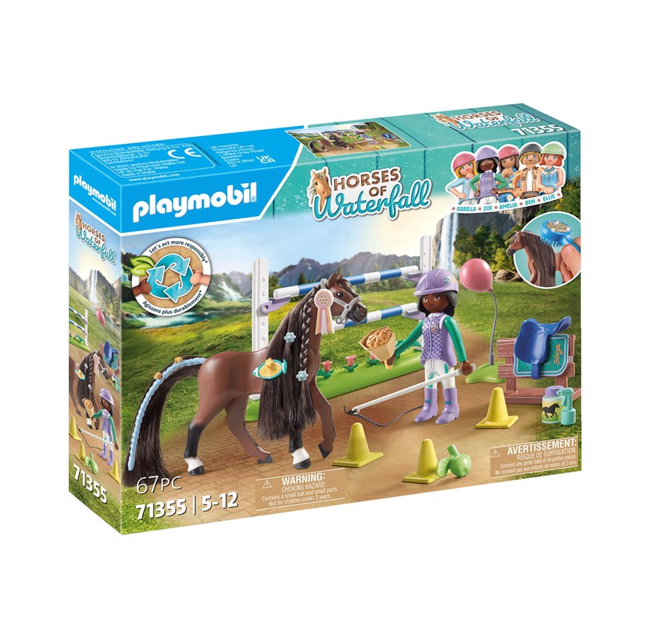 Playmobil - Playmobil Horses of Waterfall - Ellie & Sawdust med western-rideøvelser - 71355