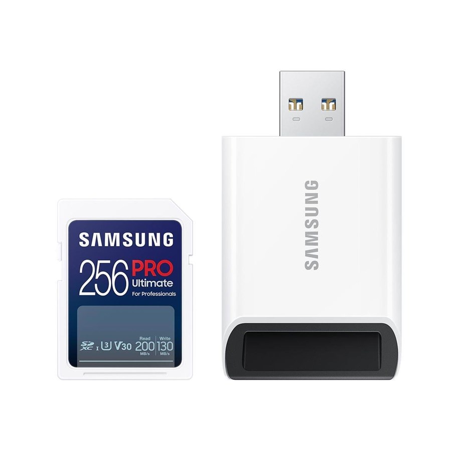 Hukommelseskort - Samsung PRO Ultimate SD + Reader - 200MB/s - 256GB - MB-SY256SB/WW