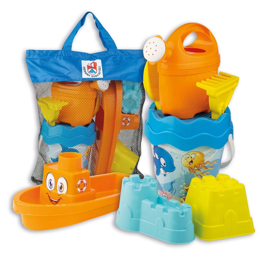 Udendørsleg - Androni Beach set in bag Underwater world 8 pieces. - 7205-FISH