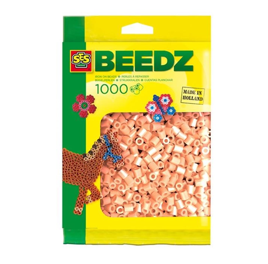 Kreativt Legetøj - SES Creative Iron-on Beads - Light Orange 1000pcs. - 00710