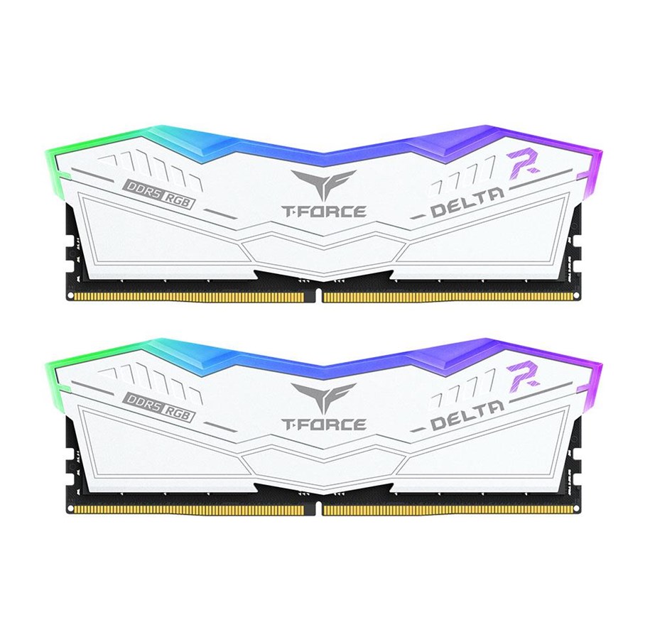 RAM - Team Group T-Force DELTAα RGB DDR5-7200 - 32GB - CL34 - Dual Channel (2 pcs) - Intel XMP - Hvid med RGB - FF4D532G7200HC34ADC01