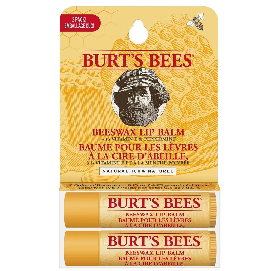 Ansigtspleje - Burt's Bees Uni Beeswax Lip Balm Tube Blister Twin Pack - 90844-14