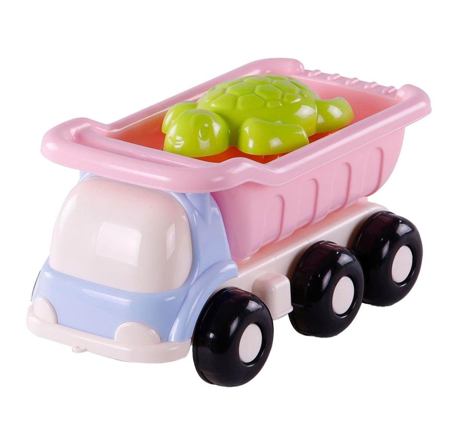 Udendørsleg - Cavallino Toys Cavallino Beach Dump Truck with 4 Sand Molds Pink - 9147SF01