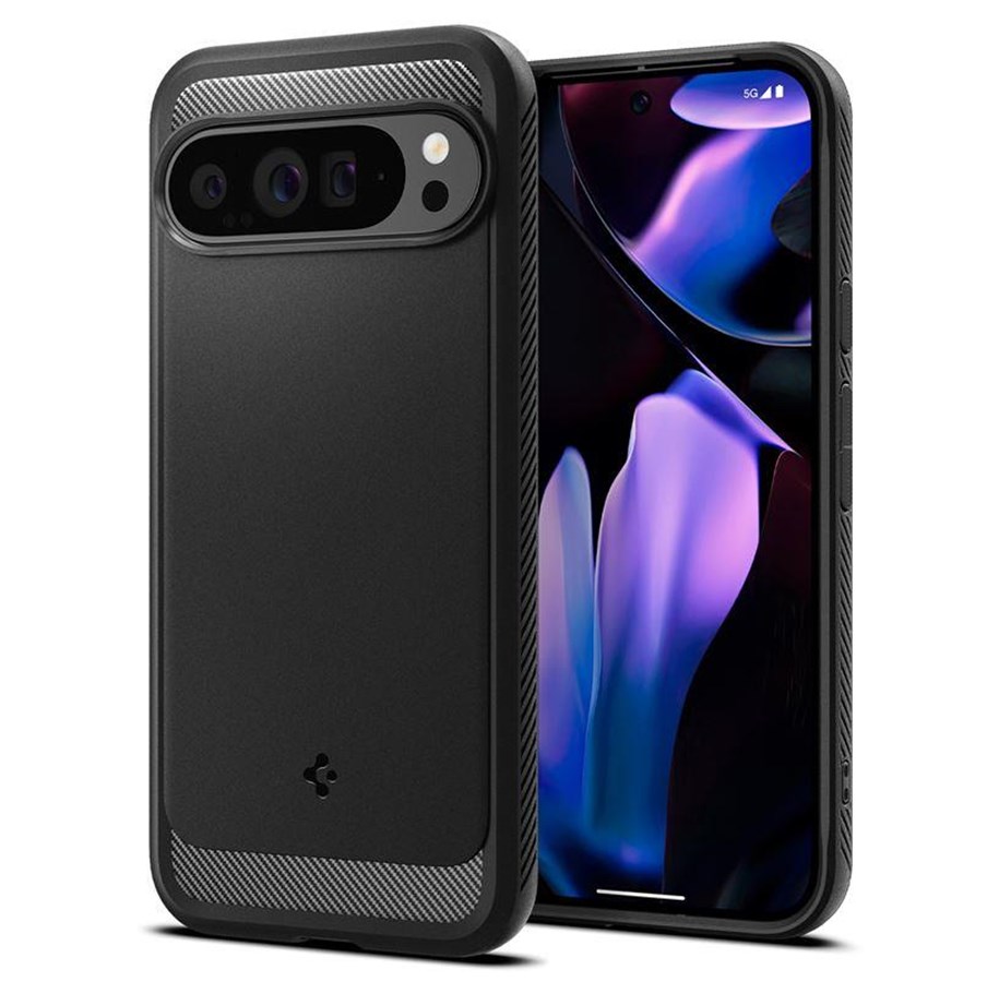 Mobil - Covers & Cases - Spigen Rugged Armor for Google Pixel 9 Pro XL - Matte Black - ACS07719