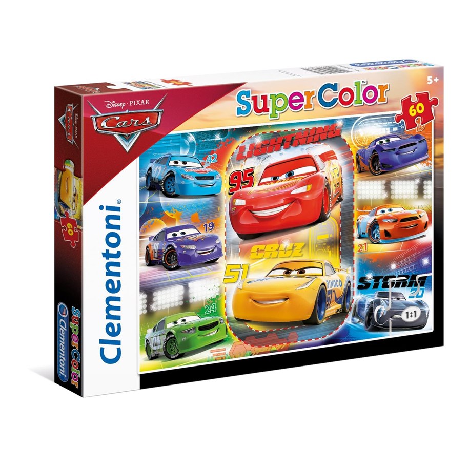 Puslespil - Clementoni Jigsaw Puzzle Super Color Cars 3 60 pcs. Floor - 26973