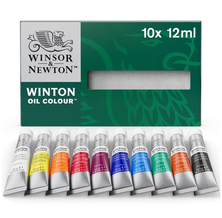 Hobby artikler - Winsor & Newton Winton Oil Colour Tube Set (10 x 21 ml) - 831720