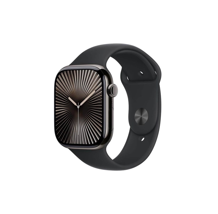 Smartwatch & Sportsur - Apple Watch Series 10 GPS + Cellular 46mm - Slate Titanium Case with Black Sport Band - S/M - MWYD3QN/A