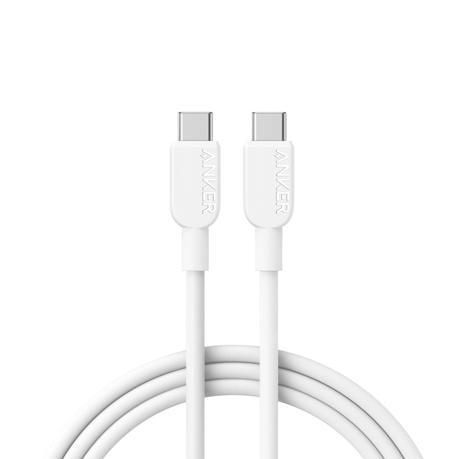 USB kabel - Anker USB-C to USB-C Cable (0.9 m 240 W braided) - White - A81D5H21