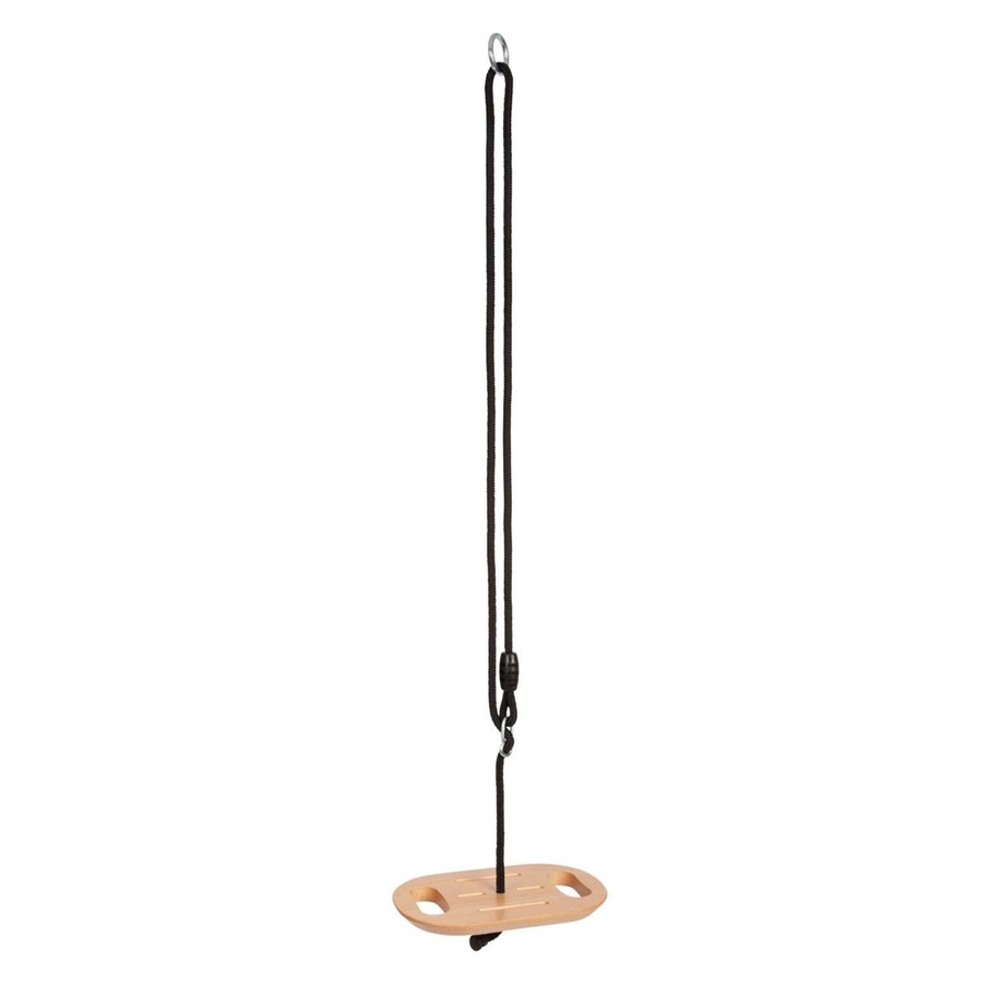 Udendørsleg - Small Foot - Wooden Disc Swing with Handles Black Line - 12408