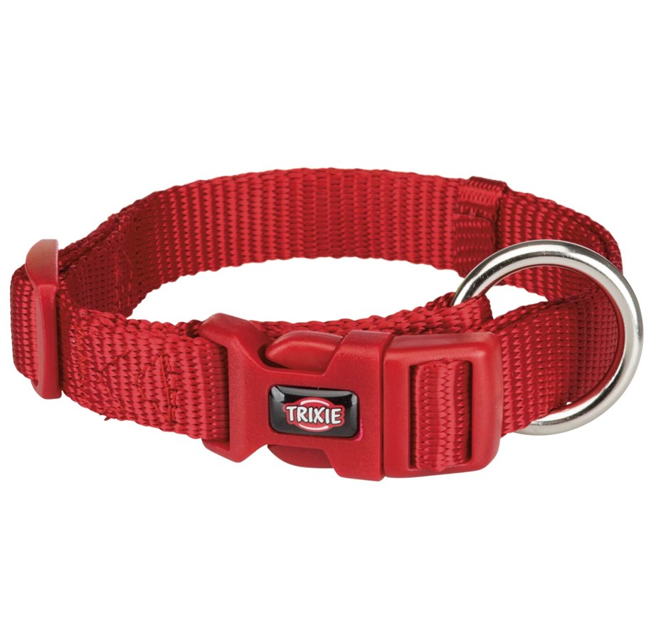 Hunde - Trixie Premium Collar Red M–L 35-55cm/20mm - TX201603