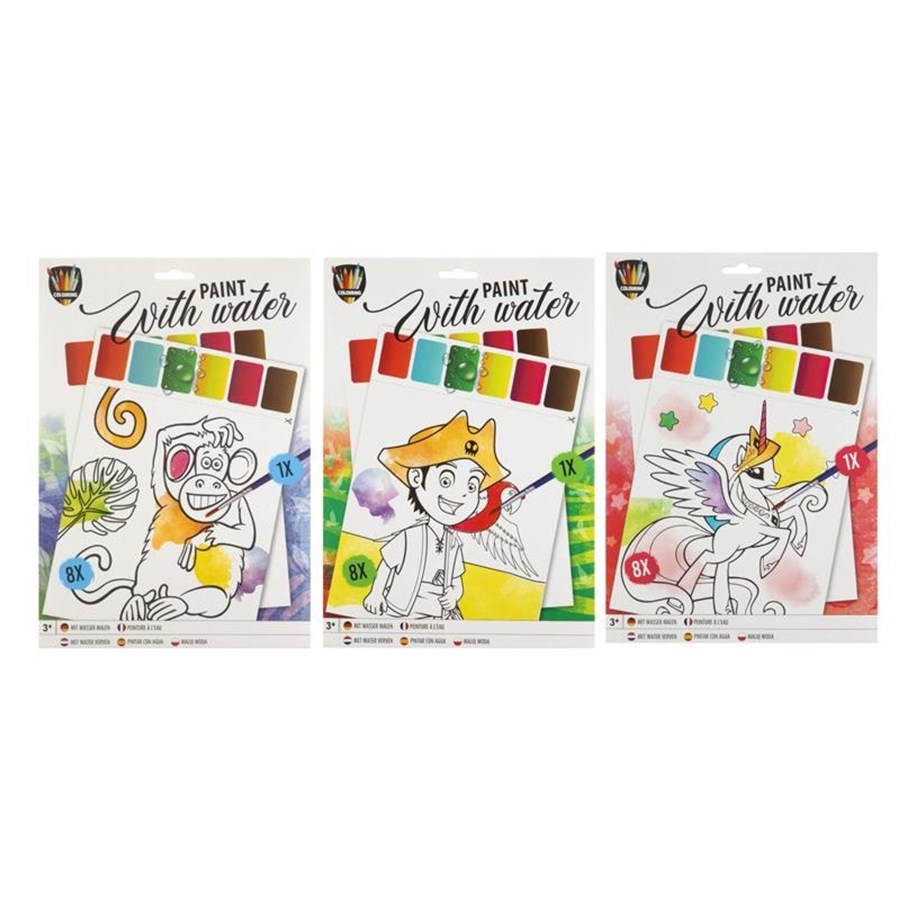Kreativt Legetøj - Creative Craft Group Painting with Water Theme 12 pcs. - 150103