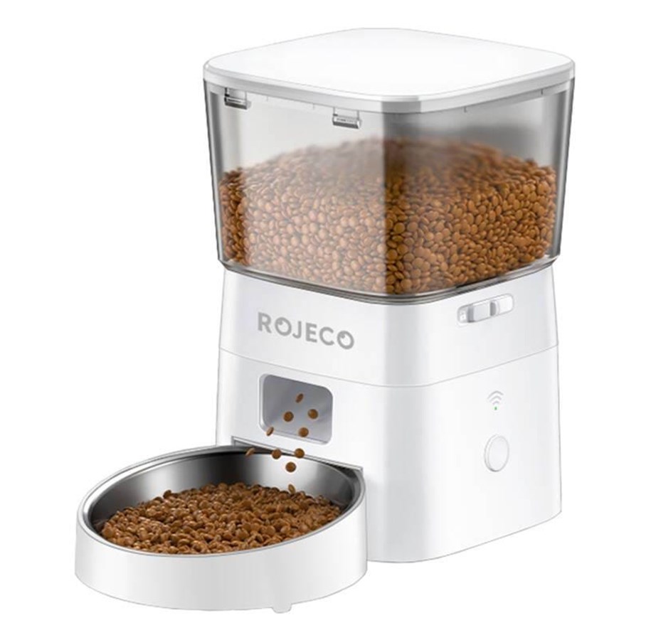 Hunde - Rojeco 2L WiFi automatic feed dispenser (white) - RWSQ-12 WiFi