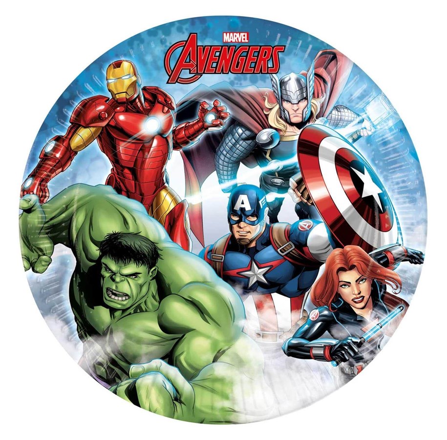 Legetøj - Globos - Paper Plates Avengers Infinity Stones 8 pcs. - 93871