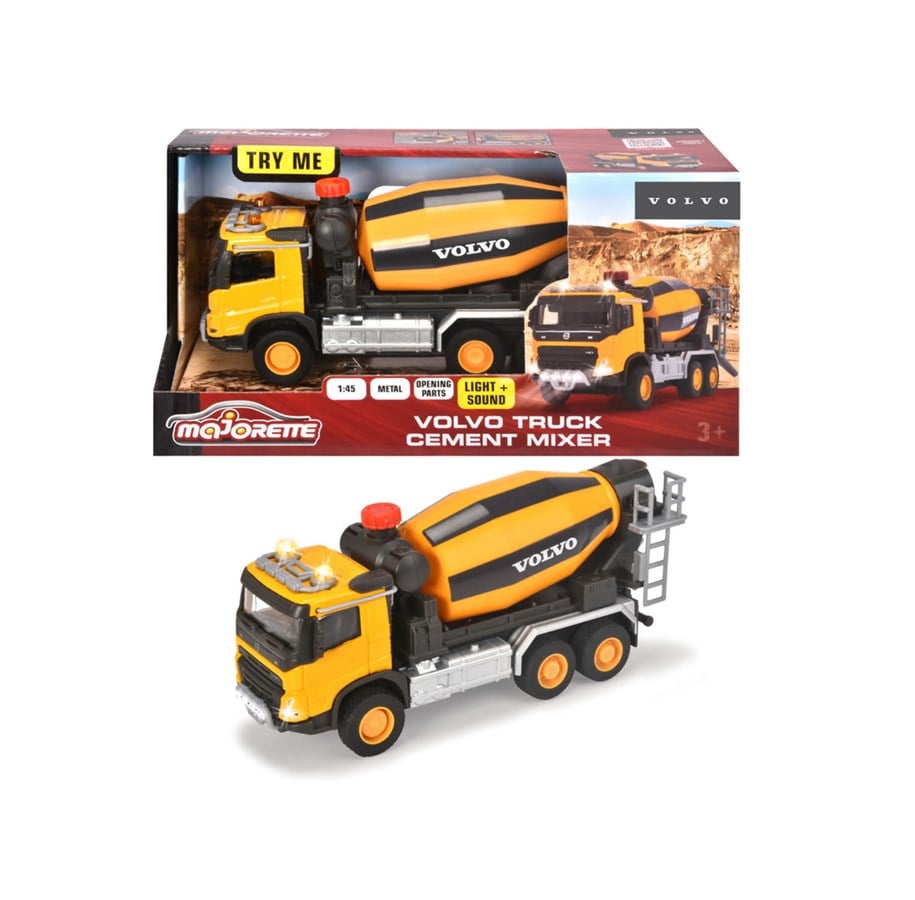 Legetøjsbil - Majorette Grand Series - Volvo Lastbil med Cementblander - 213723002