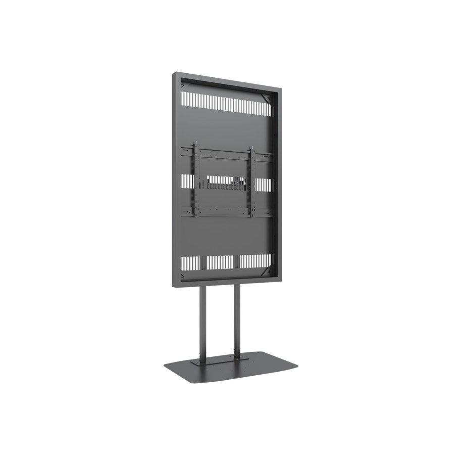 Vægbeslag, AV-Beslag & AV-Møbler - Multibrackets M Pro Series mounting kit - for flat panel - dual pole - black RAL 9005 - Max 50 kg - recommended for 65" - 7350073732685