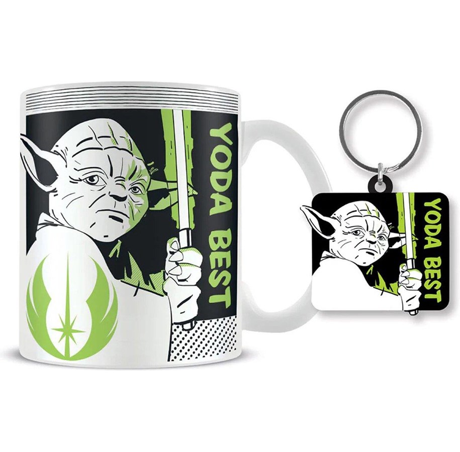 Merchandise - Pyramid - Star Wars (Yoda Best) Mug & Keychain Set - Krus - GP86631