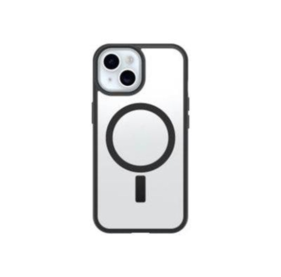 Mobil - Covers & Cases - OtterBox React MagSafe Apple iPhone 16 Black Crystal - clear/black - ProPack - 77-96244